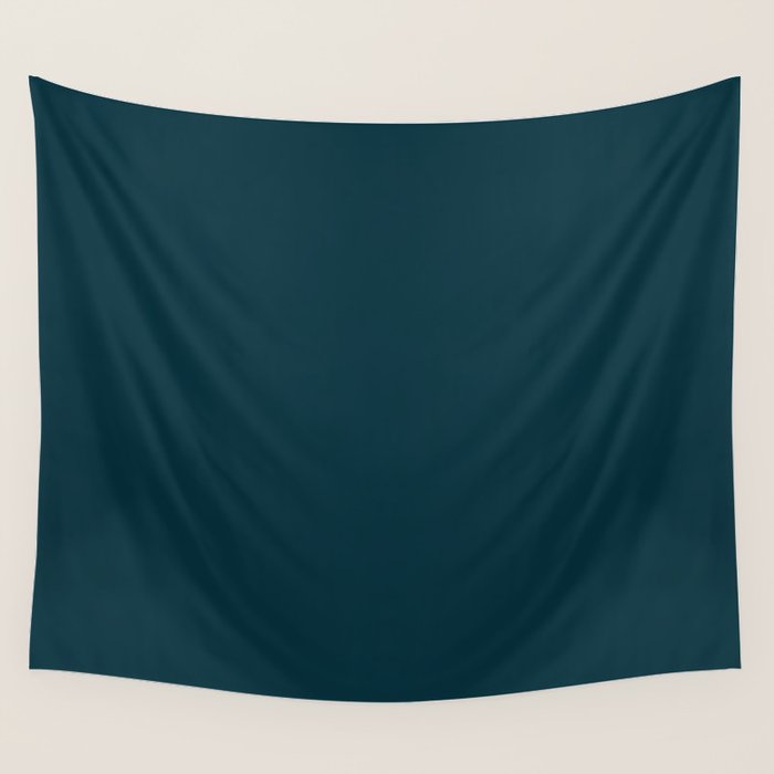 Dark Teal x Solid Color Wall Tapestry Gallery Image 4