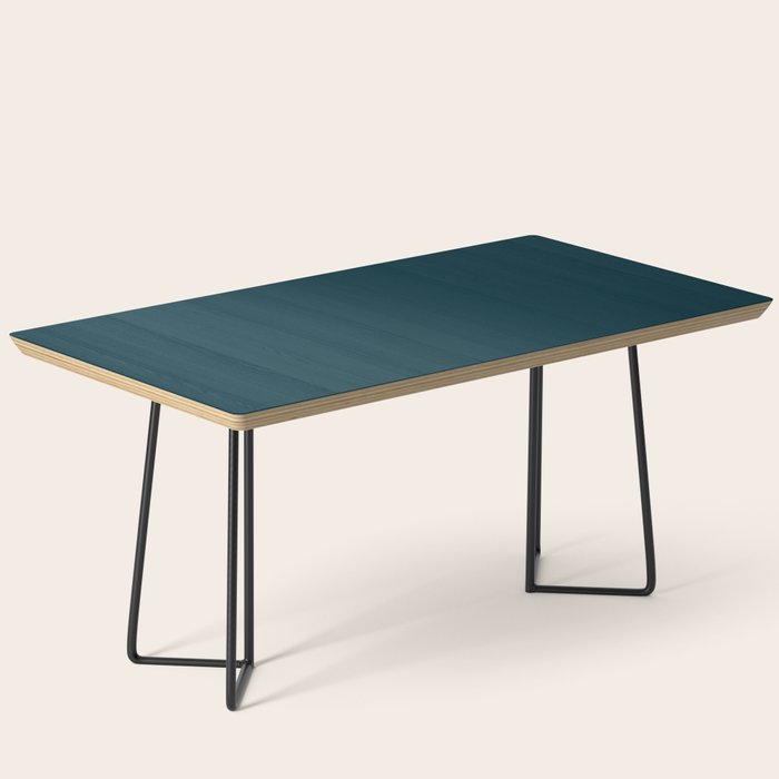 Dark Teal x Solid Color Coffee Table Gallery Image 1