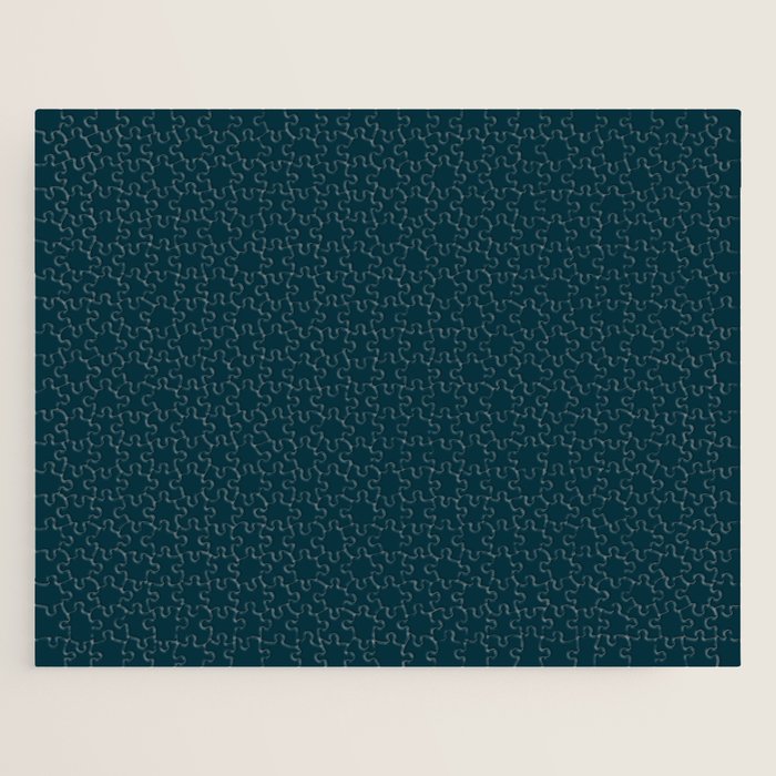 Dark Teal x Solid Color Jigsaw Puzzle Gallery Image 1
