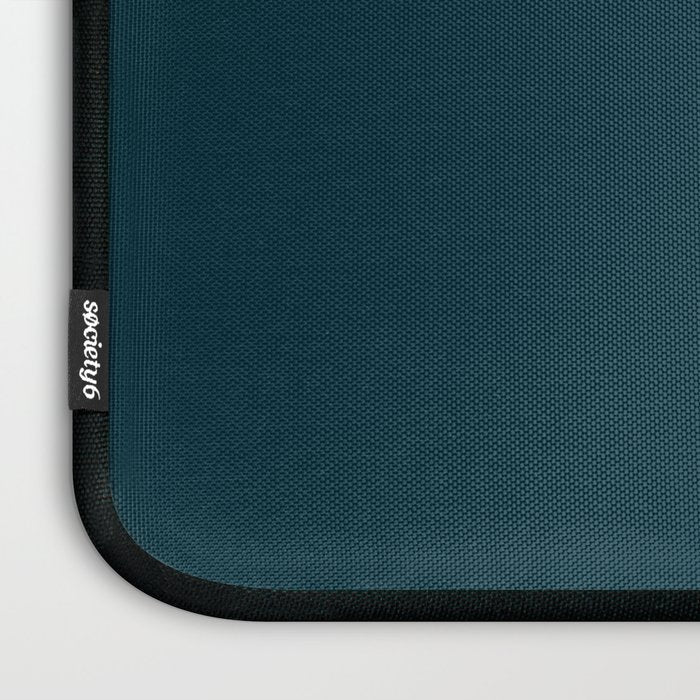 Dark Teal x Solid Color Laptop Sleeve Gallery Image 3