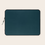 Dark Teal x Solid Color Laptop Sleeve Gallery Image 1