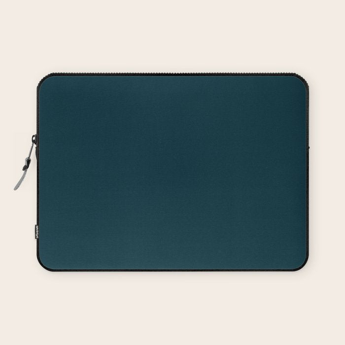 Dark Teal x Solid Color Laptop Sleeve Gallery Image 1