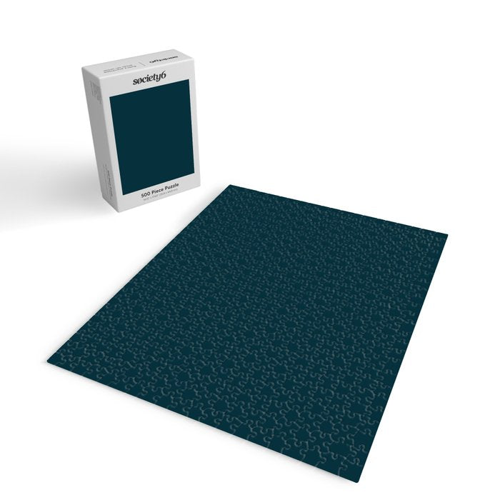 Dark Teal x Solid Color Jigsaw Puzzle Gallery Image 2
