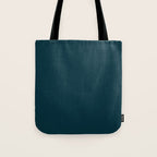 Dark Teal x Solid Color Tote Bag Gallery Image 1