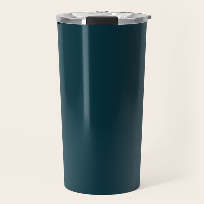 Dark Teal x Solid Color Travel Mug Gallery Image 1