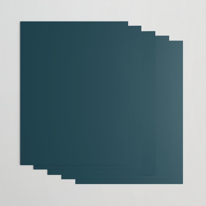 Dark Teal x Solid Color Wrapping Paper Gallery Image 3