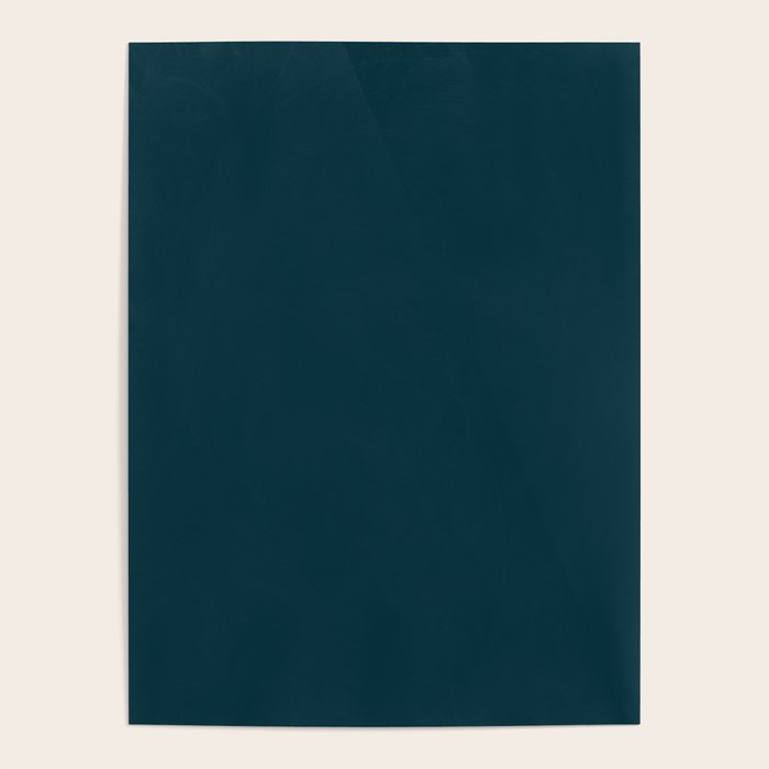 Dark Teal x Solid Color Poster Gallery Image 4