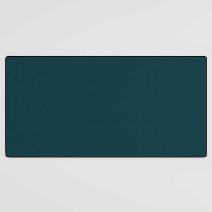 Dark Teal x Solid Color Desk Mat Gallery Image 3