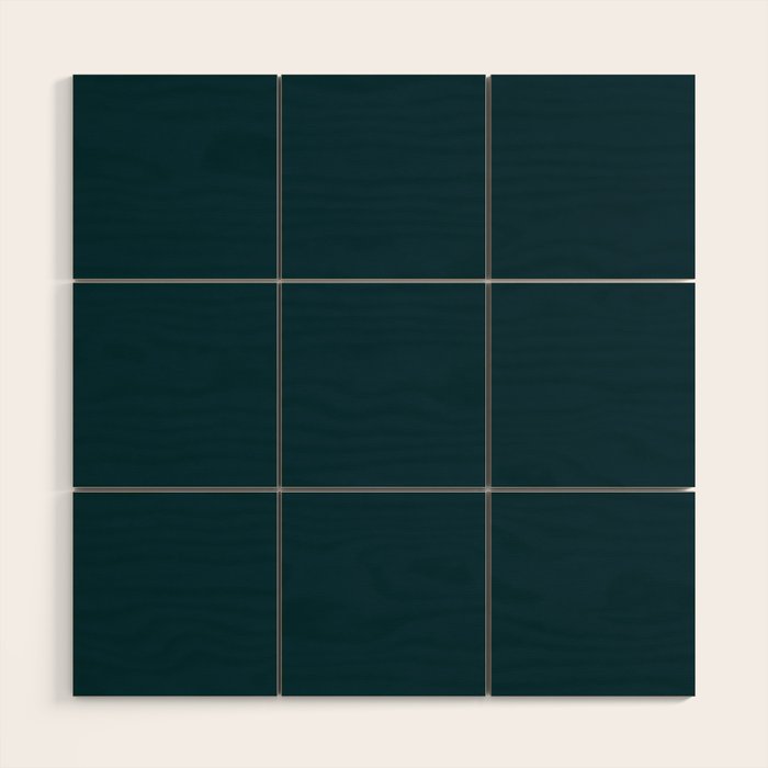 Dark Teal x Solid Color Wood Wall Art Gallery Image 1