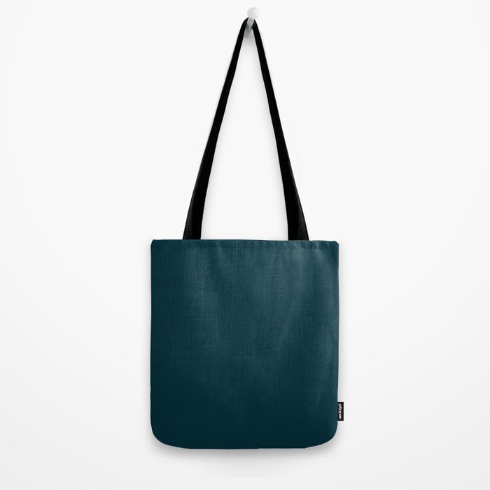 Dark Teal x Solid Color Tote Bag Gallery Image 2