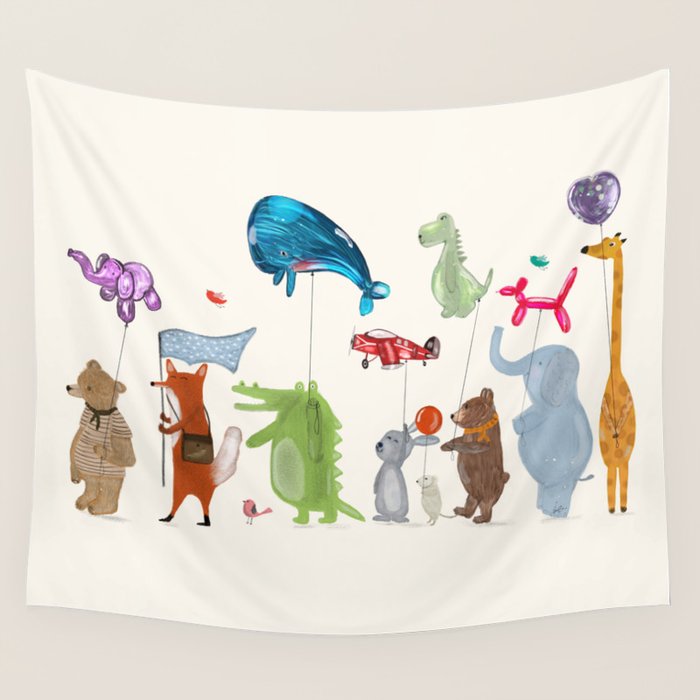 balloon parade Wall Tapestry Gallery Image 4