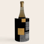 Stripes and Squares on Black Composition - Abstract Wine Chiller Gallery Image 2