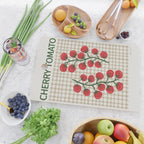 Cherry Tomato Plaid Farmers Market Cutting Board Gallery Image 2