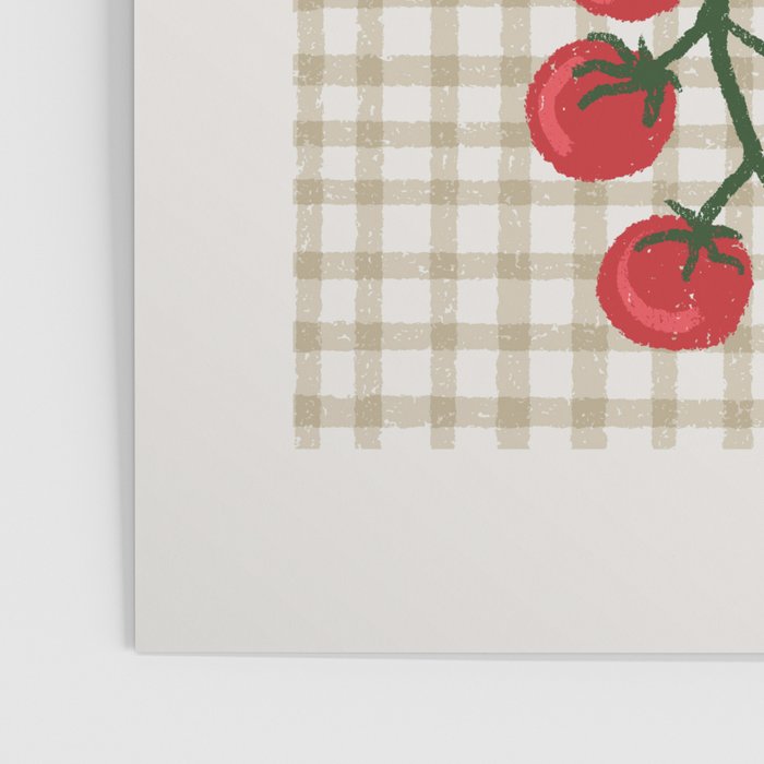 Cherry Tomato Plaid Farmers Market Poster Gallery Image 3
