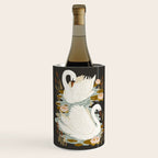 Swan Dance - Charcoal Black Background Wine Chiller Gallery Image 2