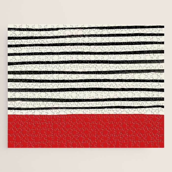 Red Chili x Stripes Jigsaw Puzzle Gallery Image 1