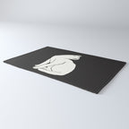 White Cat On Black Rug Gallery Image 3