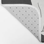 White Cat On Black Bath Mat Gallery Image 2