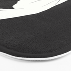 White Cat On Black Bath Mat Gallery Image 3