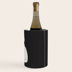 White Cat On Black Wine Chiller Gallery Image 3