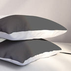 White Cat On Black Pillow Sham Gallery Image 3
