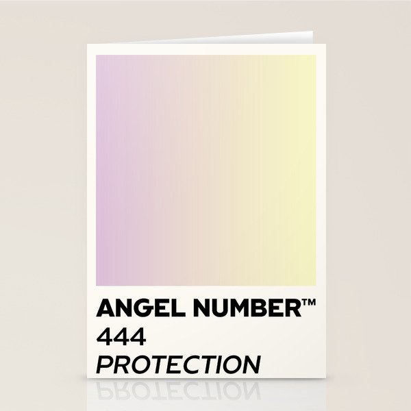 Angel number - 444 - protection Stationery Card Gallery Image 1