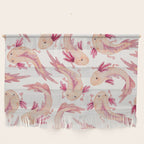 Mexican Axolotls Watercolor Wall Hanging Gallery Image 1