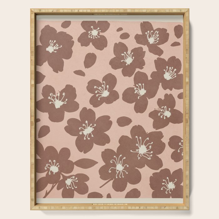 Mocha Blossoms Harmony Serving Tray Gallery Image 1