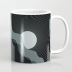 Abstraction_SUNRISE_SUNSET_BLACK_WHITE_MONO_POP_ART_0622A Coffee Mug Gallery Image 1