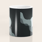 Abstraction_SUNRISE_SUNSET_BLACK_WHITE_MONO_POP_ART_0622A Coffee Mug Gallery Image 4