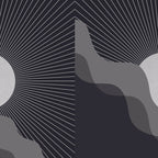 Abstraction_SUNRISE_SUNSET_BLACK_WHITE_MONO_POP_ART_0622A Coffee Mug Gallery Image 2