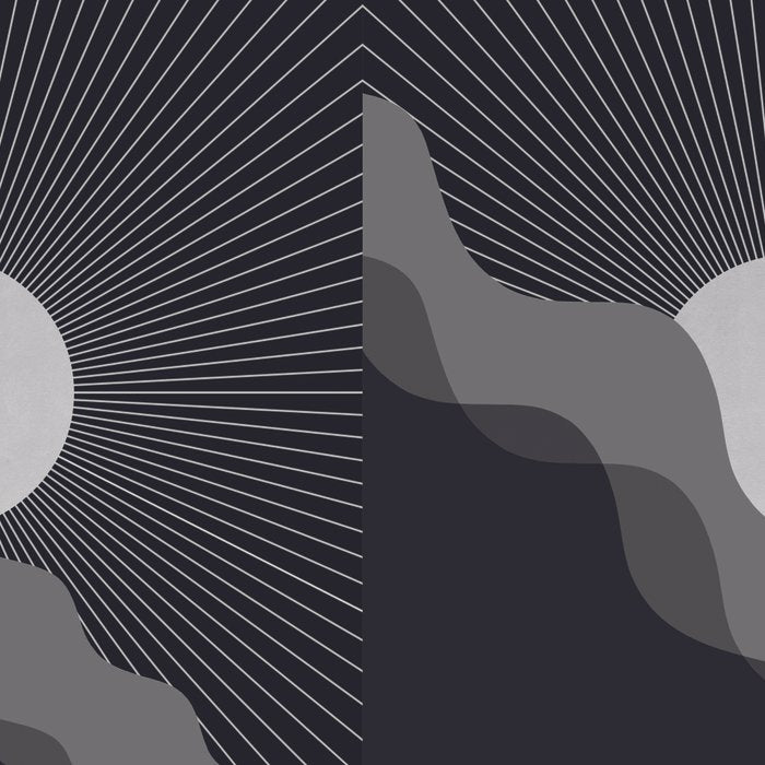 Abstraction_SUNRISE_SUNSET_BLACK_WHITE_MONO_POP_ART_0622A Coffee Mug Gallery Image 2