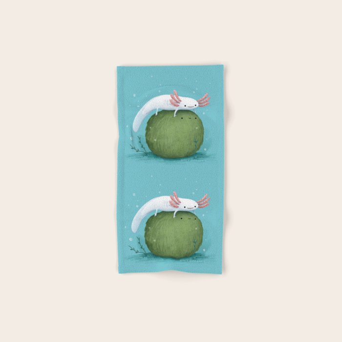Axolotl on a Mossball Towels Gallery Image 1