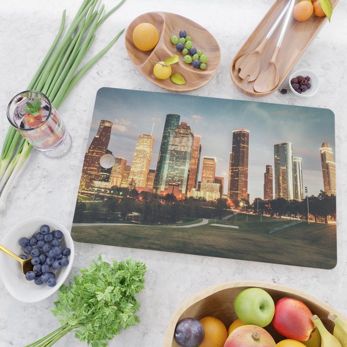 houston skyline Cutting Board Gallery Image 2