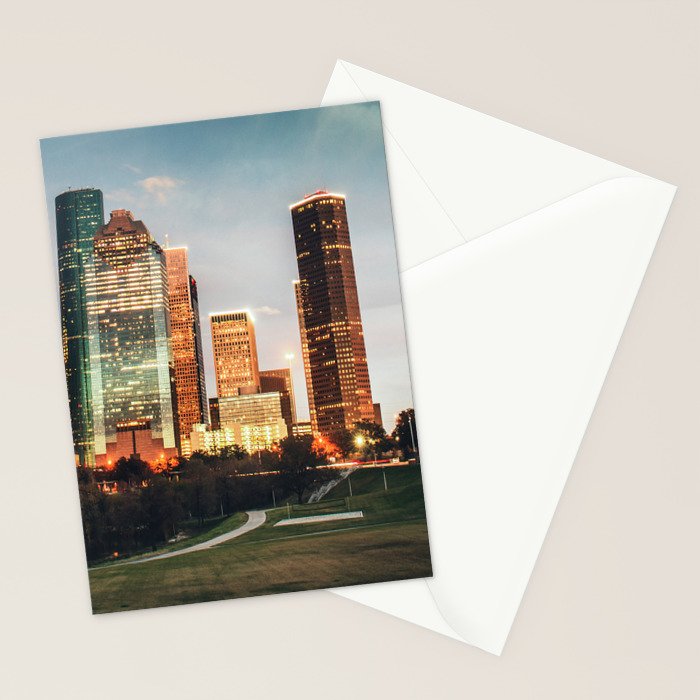 houston skyline Stationery Card Gallery Image 2