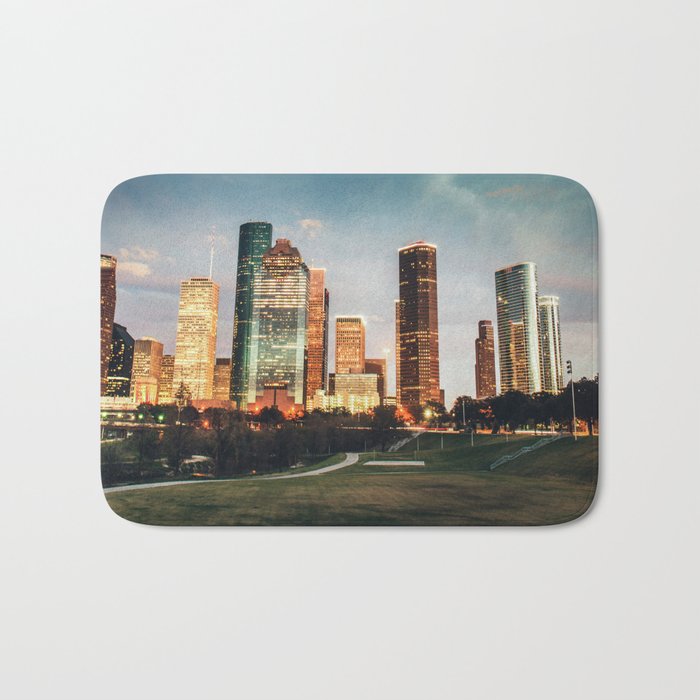 houston skyline Bath Mat Gallery Image 1