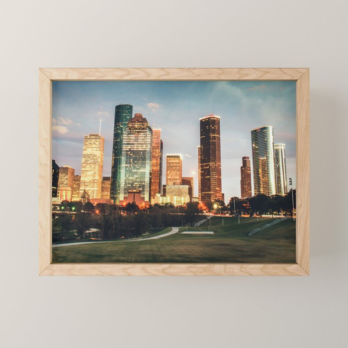 houston skyline Mini Art Print Gallery Image 1