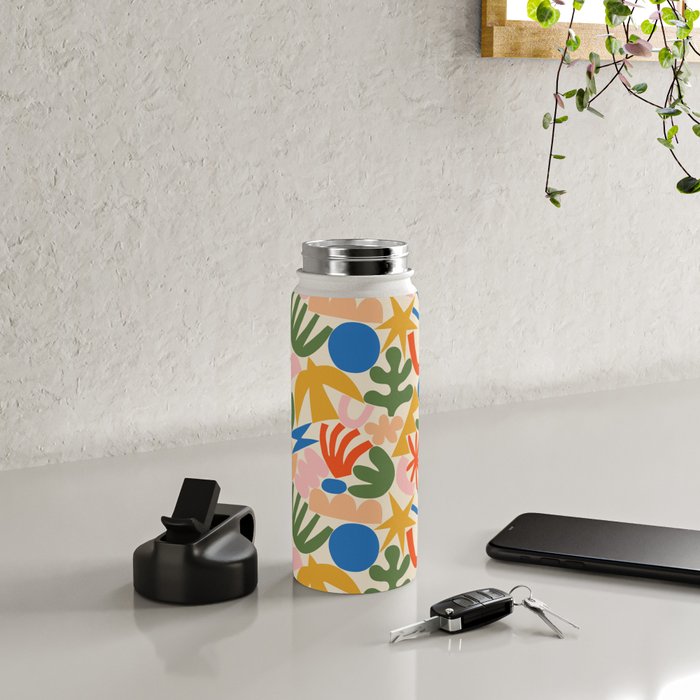 Abstract organic nature shape art pattern Water Bottle Gallery Image 4