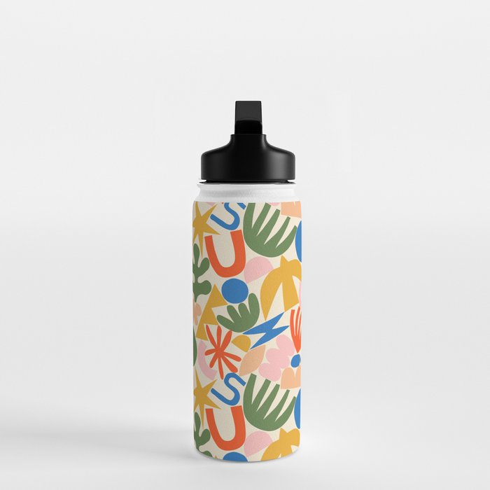 Abstract organic nature shape art pattern Water Bottle Gallery Image 3