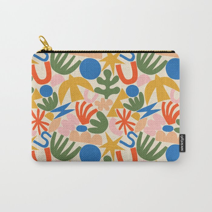 Abstract organic nature shape art pattern Carry All Pouch Gallery Image 1