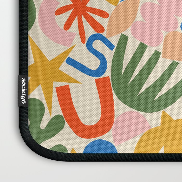 Abstract organic nature shape art pattern Laptop Sleeve Gallery Image 3