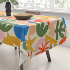 Abstract organic nature shape art pattern Tablecloth Gallery Image 3