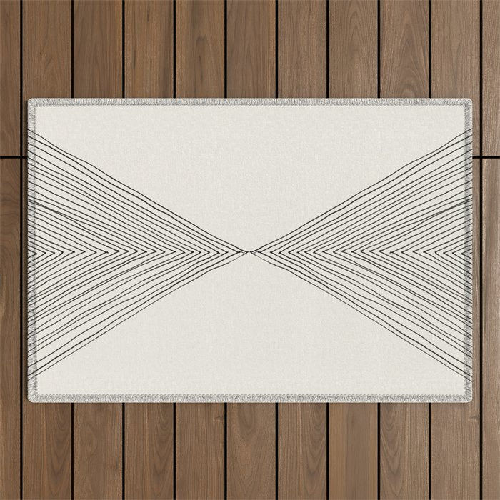 Minimalist Boho Triangles Outdoor Rug Gallery Image 1