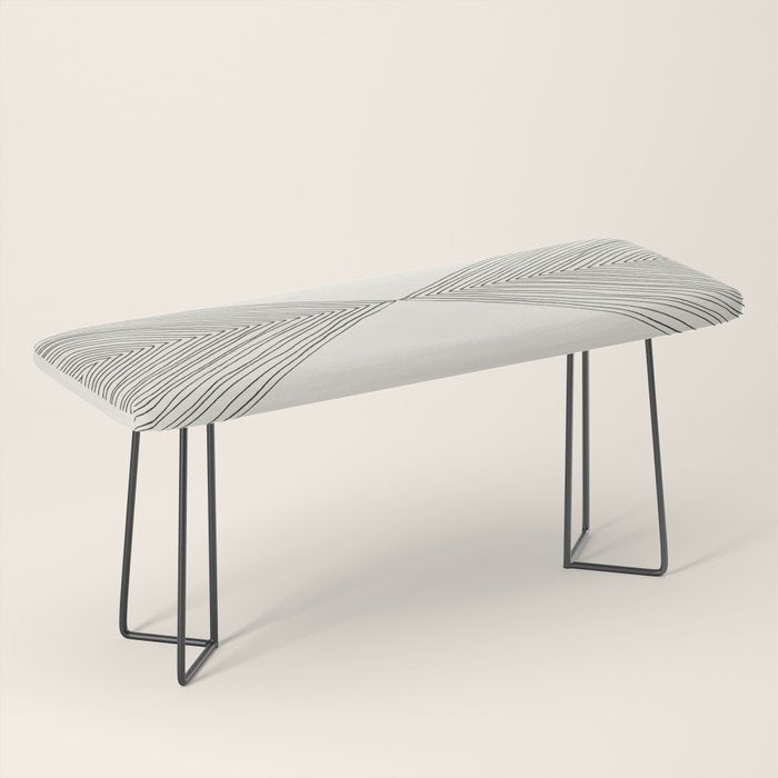 Minimalist Boho Triangles Bench Gallery Image 1