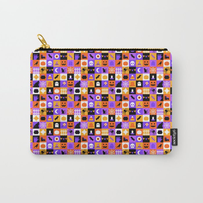 Geometric halloween mosaic pattern Carry All Pouch Gallery Image 1