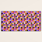 Geometric halloween mosaic pattern Desk Mat Gallery Image 3