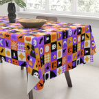 Geometric halloween mosaic pattern Tablecloth Gallery Image 3