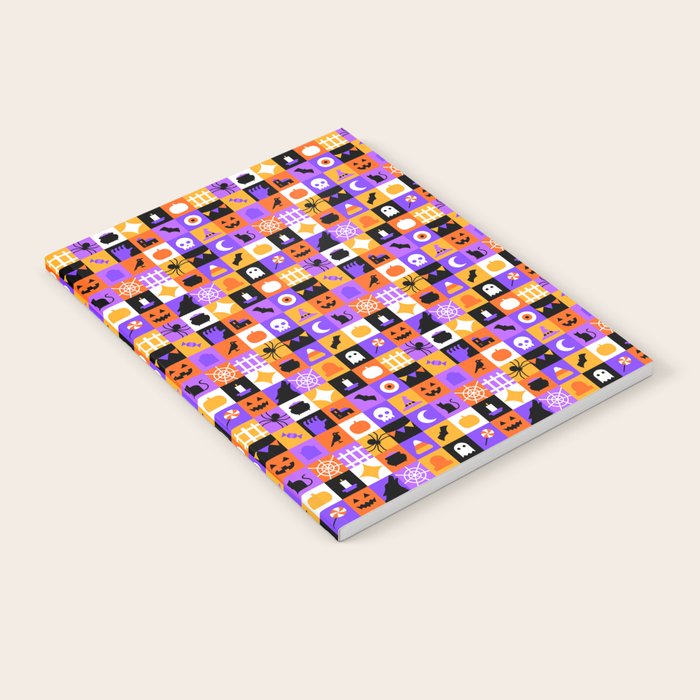 Geometric halloween mosaic pattern Notebook Gallery Image 2