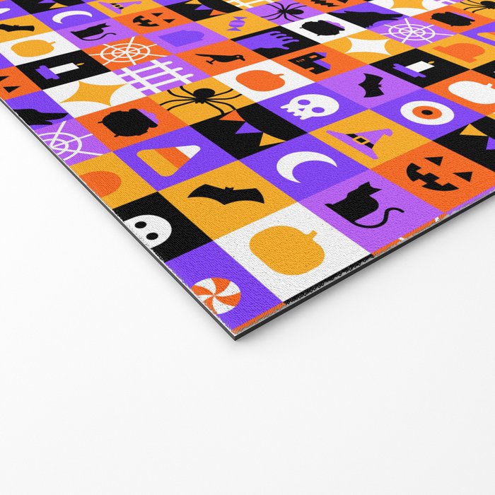 Geometric halloween mosaic pattern Welcome Mat Gallery Image 2