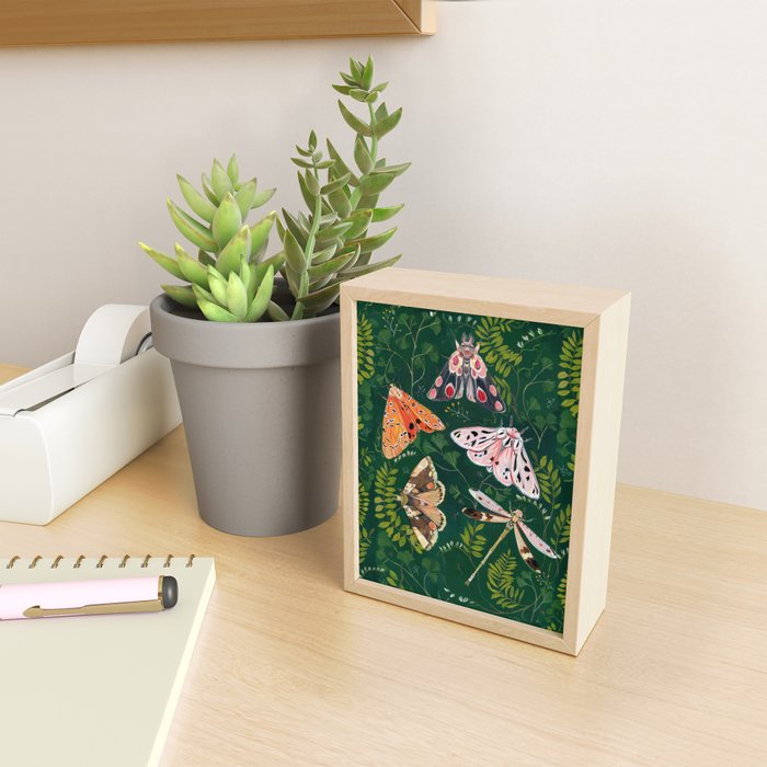 Moths and dragonfly Mini Art Print Gallery Image 2